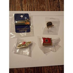 Tennessee State Pin Lot Enamel Hat Lapel Pins Souvenir Set 4pc NEW